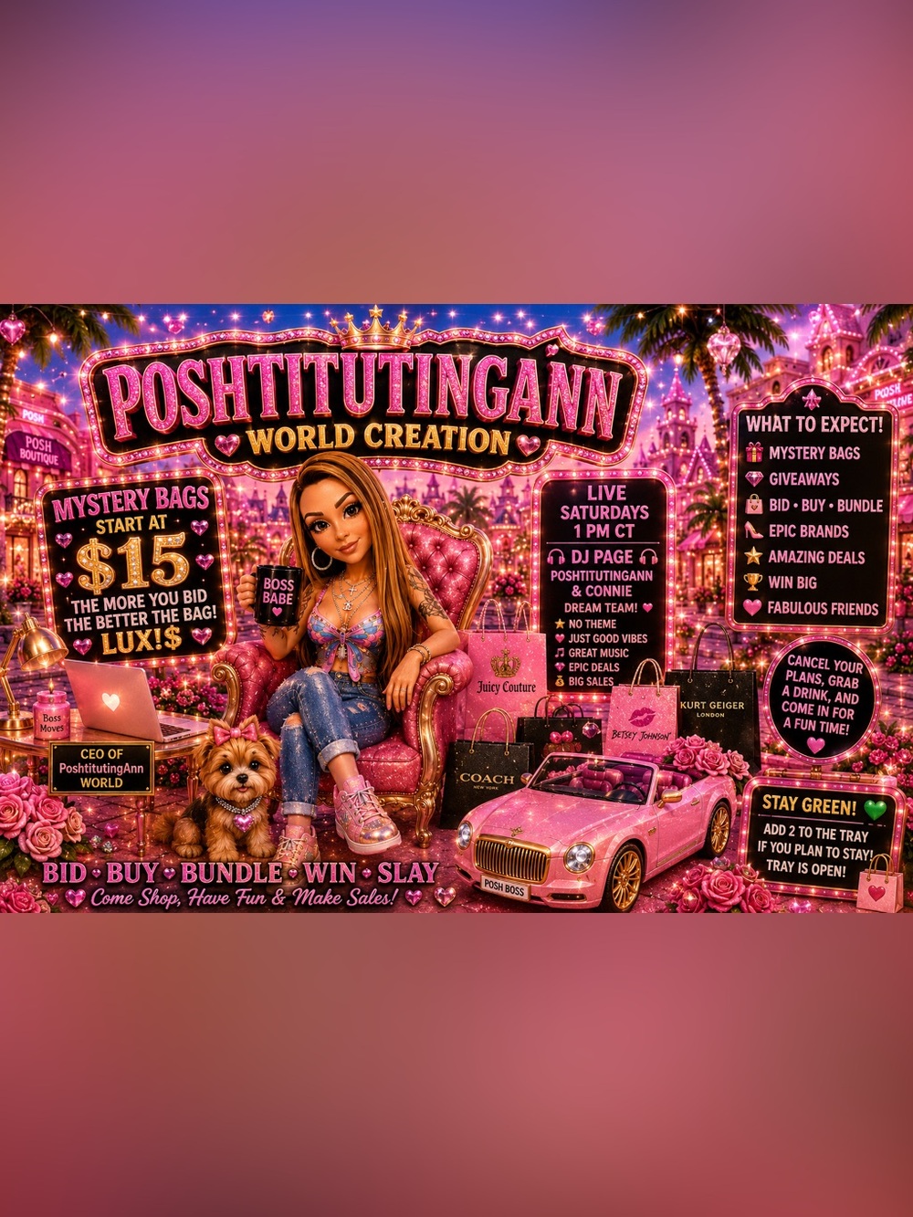 🚨NEW FLYER ALERT🚨SATURDAYS 1PM CST/2PM EST! I posh after dark Sundays at 7pm CST - Picture 9 of 17